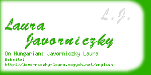 laura javorniczky business card